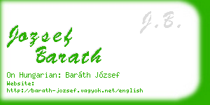 jozsef barath business card